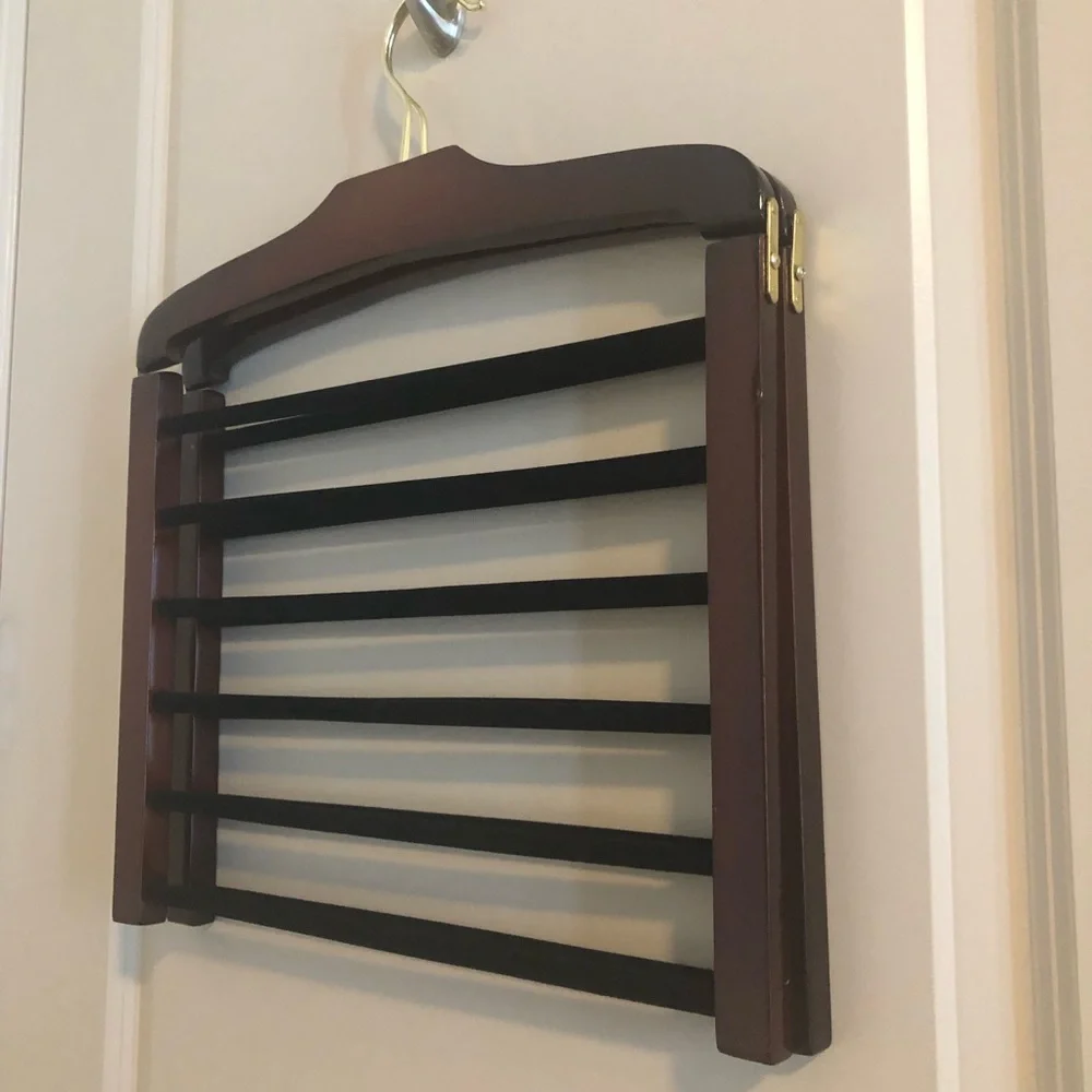 TWO Wooden 6-tier hinged hangars